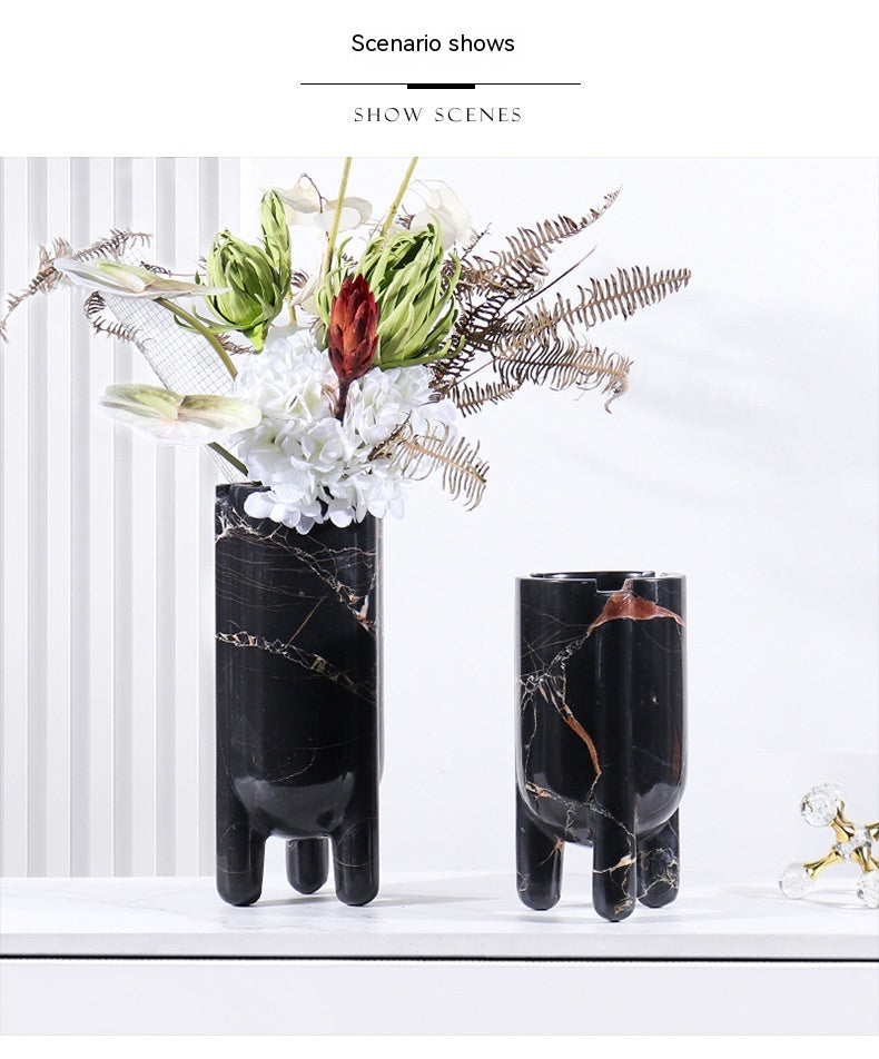 Marble Hydroponic Green Plant Soft Home Decoration Decorative Vase