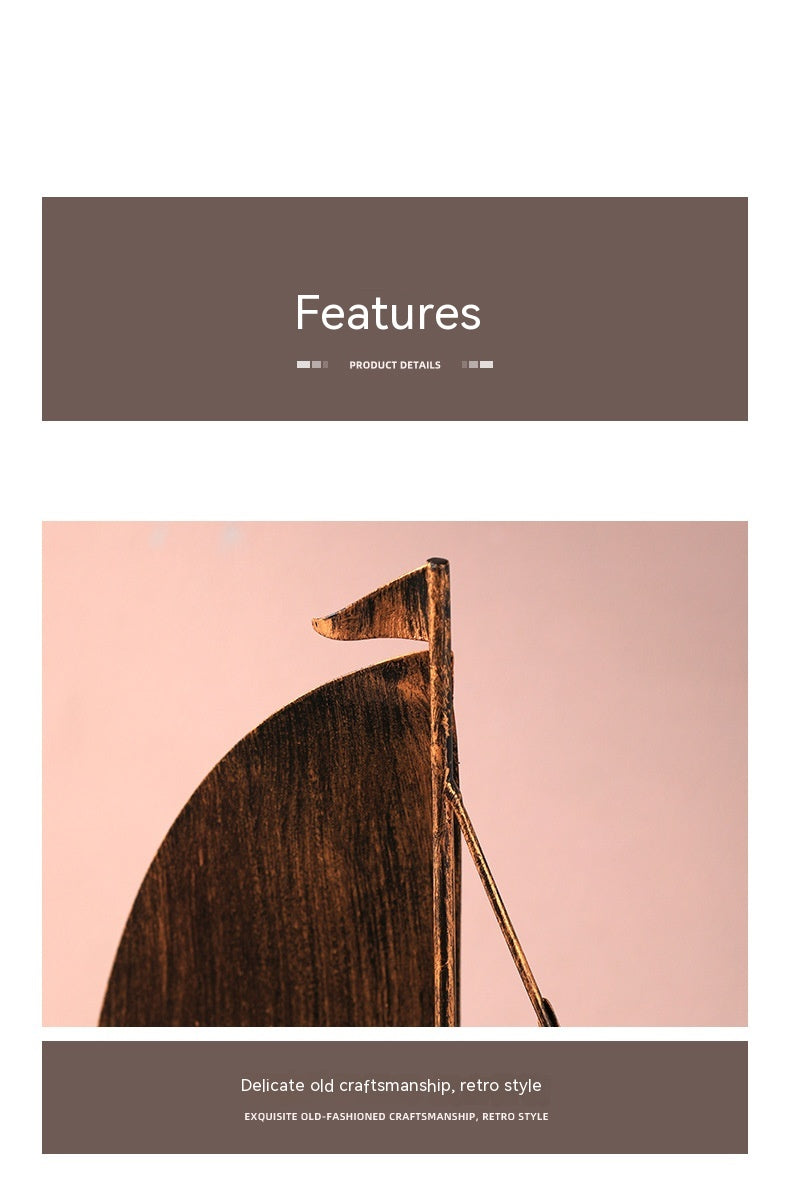 Iron Boat Wine Rack Decoration