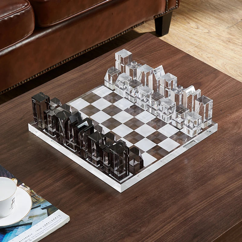 European-style Crystal Chessboard Desktop Entrance Ornament Decoration