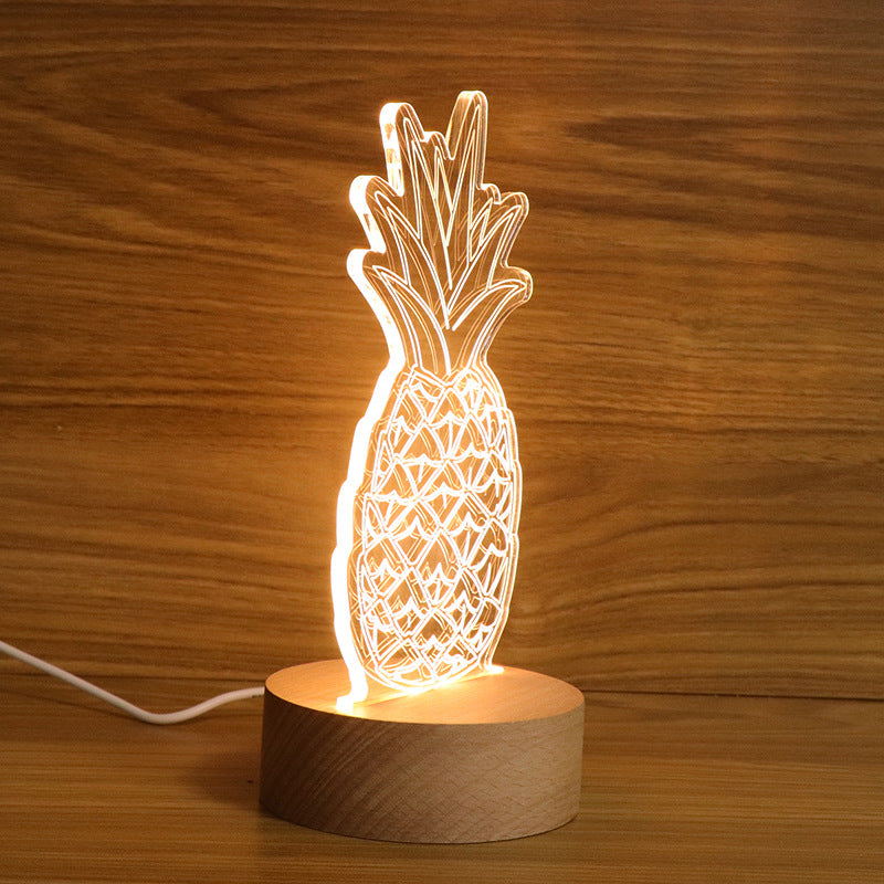 3D Small Night Lamp Plug-in Bedroom Bedside