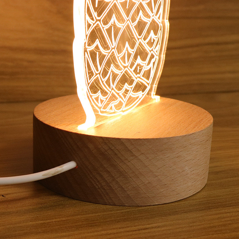 3D Small Night Lamp Plug-in Bedroom Bedside