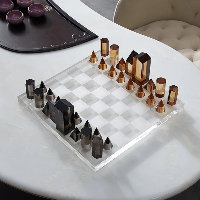 European-style Crystal Chessboard Desktop Entrance Ornament Decoration