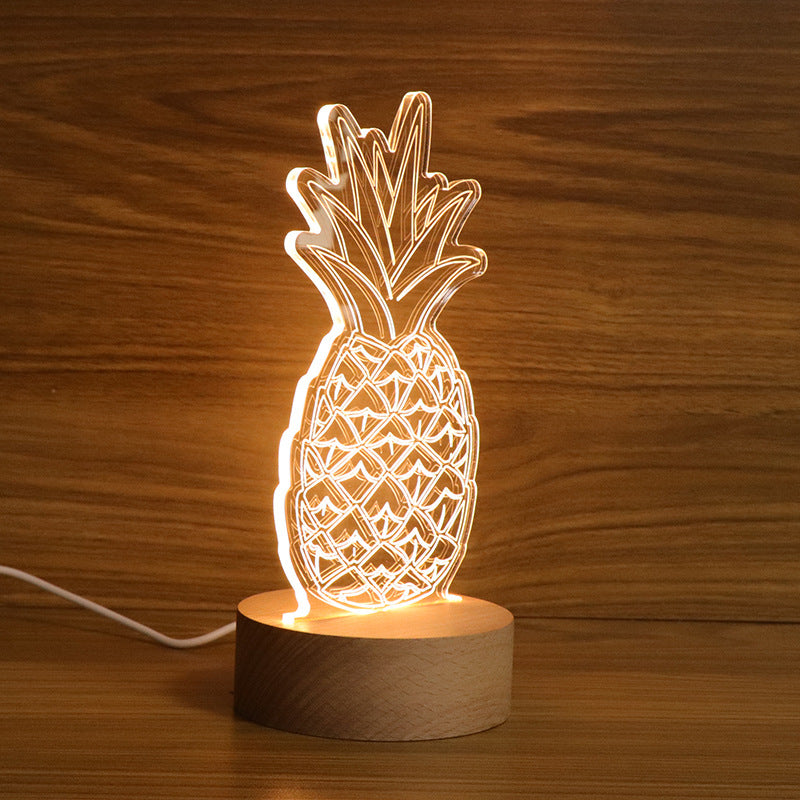3D Small Night Lamp Plug-in Bedroom Bedside
