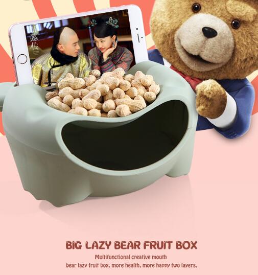Creative desktop trash can use bedroom living room office mini - lazy people's small table bed lazy fruit tray