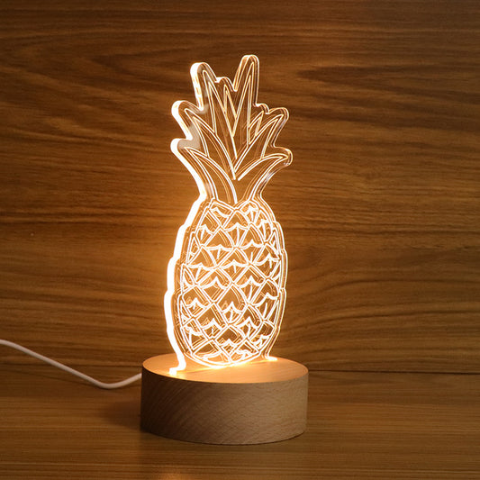 3D Small Night Lamp Plug-in Bedroom Bedside