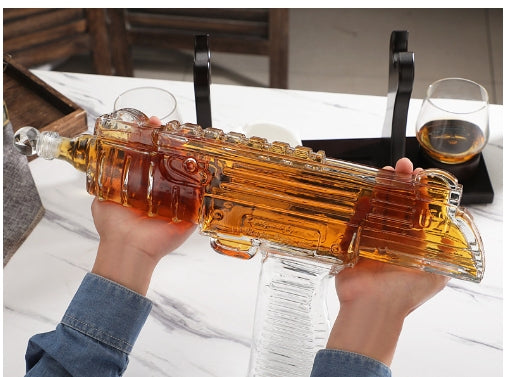 Gun-type Wine Bottle Submachine Gun Glass Wine Bottle Decanters Kit Whiskey Decanter