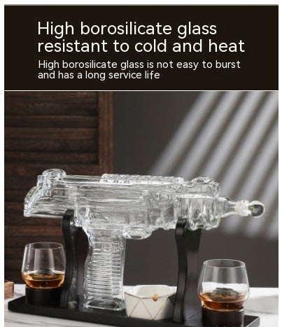 Gun-type Wine Bottle Submachine Gun Glass Wine Bottle Decanters Kit Whiskey Decanter