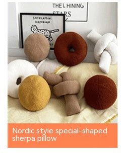 Nordic Fur Ball Pillow Three-strand Rope Knotted Hand-woven Velvet Cushion Knot Window Cushion