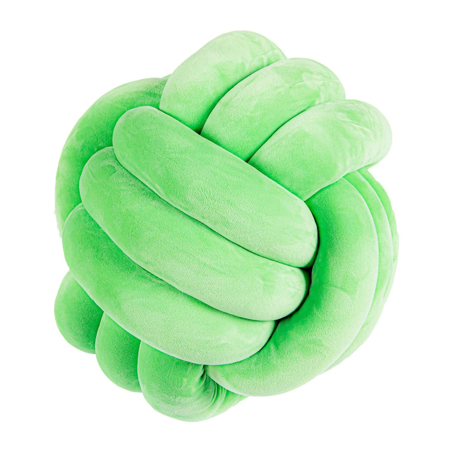 Nordic Fur Ball Pillow Three-strand Rope Knotted Hand-woven Velvet Cushion Knot Window Cushion