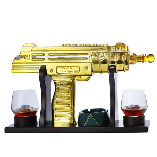Gun-type Wine Bottle Submachine Gun Glass Wine Bottle Decanters Kit Whiskey Decanter