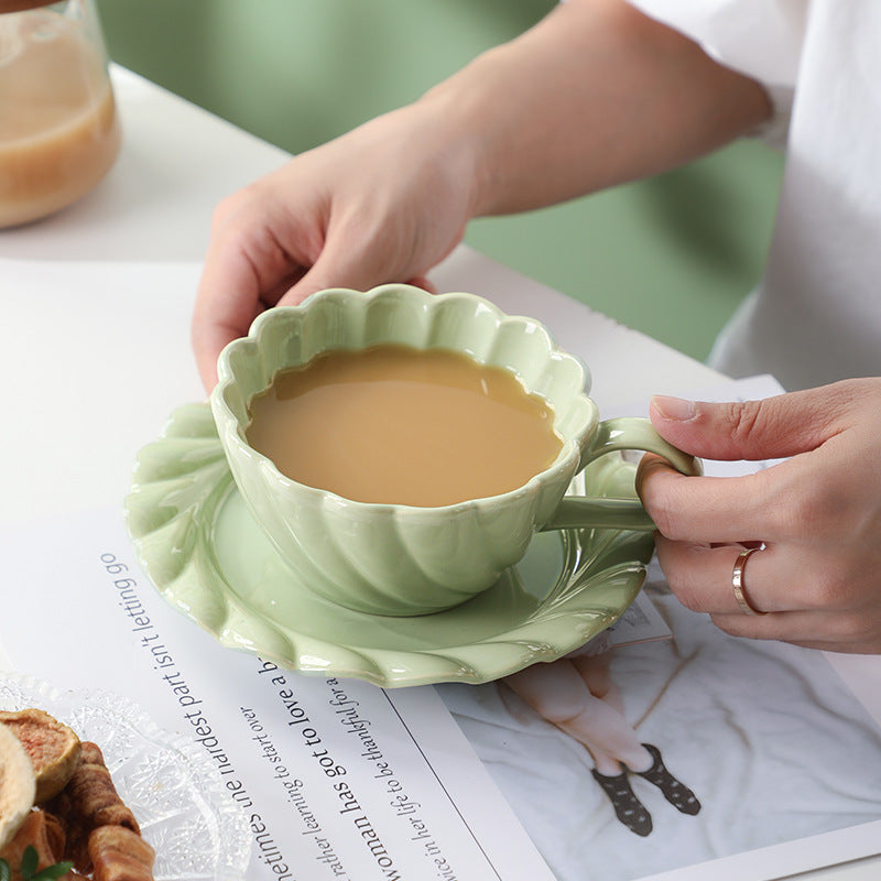 Cream Style Ceramic Cup Restaurant Hotel Household Coffee Set Suit