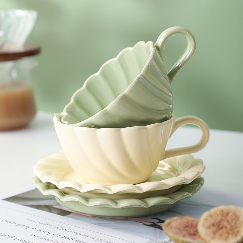 Cream Style Ceramic Cup Restaurant Hotel Household Coffee Set Suit