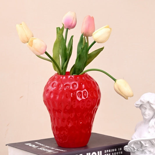 European-style Pastoral Vase Colorful Glass Flowerpot Living Room Home Flower Arrangement Decoration