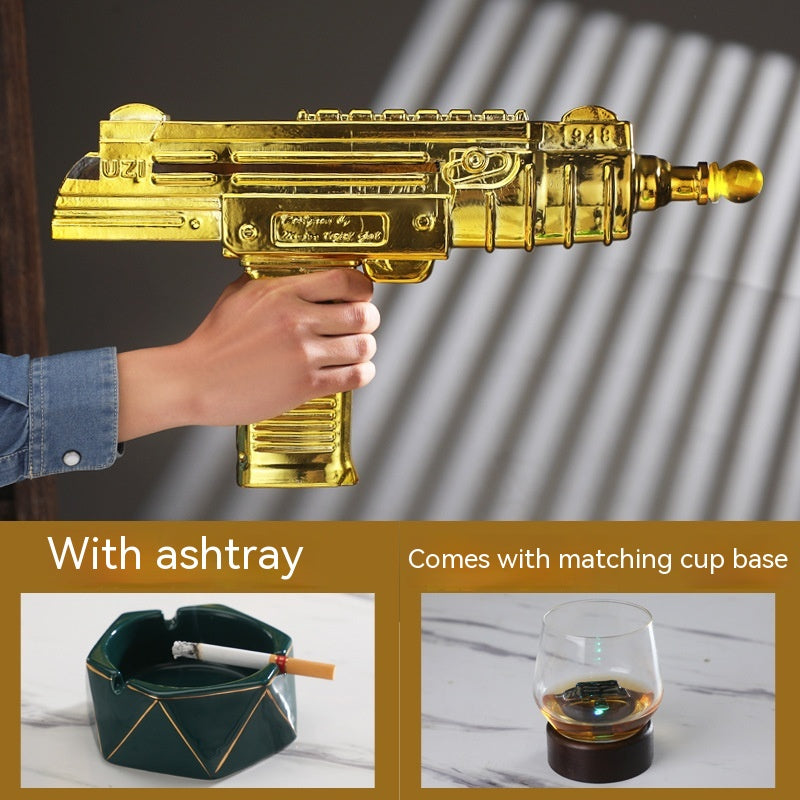 Gun-type Wine Bottle Submachine Gun Glass Wine Bottle Decanters Kit Whiskey Decanter