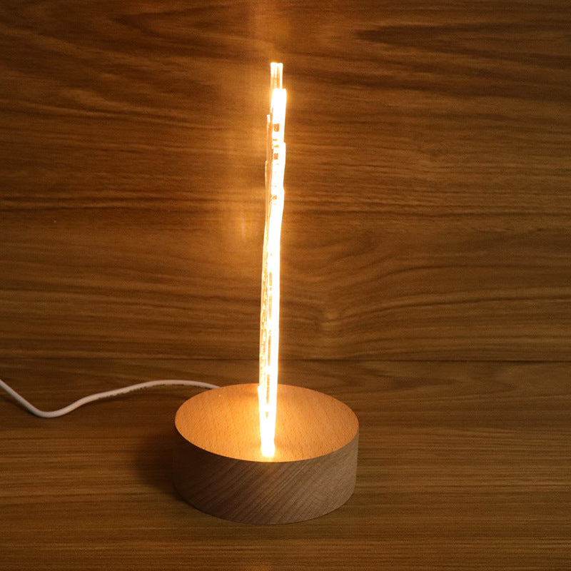 3D Small Night Lamp Plug-in Bedroom Bedside