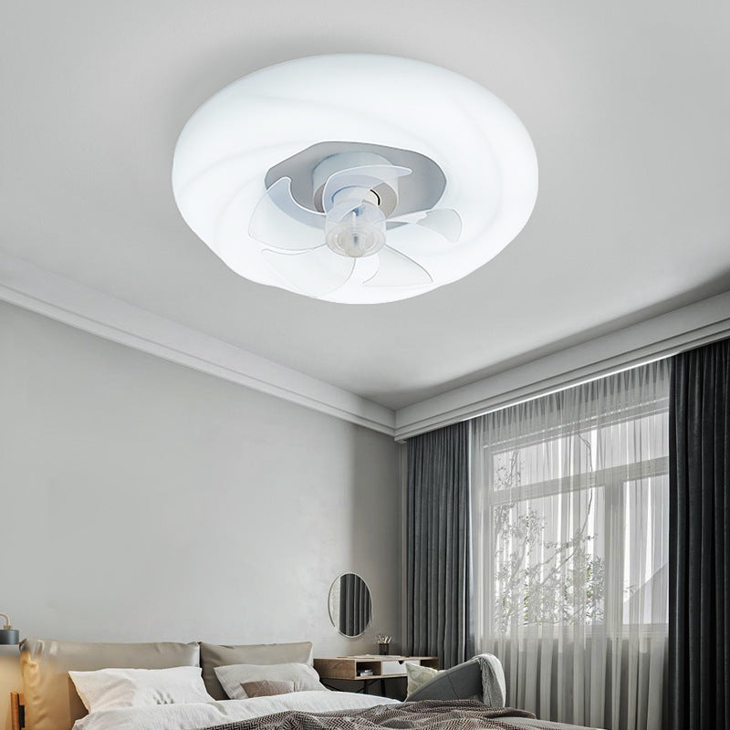 Bedroom LED Ceiling Silent Fan Light